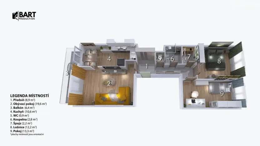 Prodej bytu 3+1, Praha - Žižkov, Ostromečská, 72 m2
