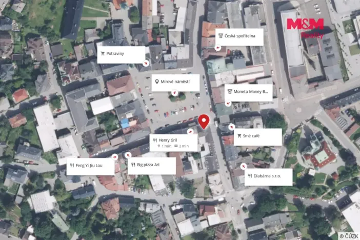 Pronájem kanceláře, Ústí nad Orlicí, Mírové nám., 40 m2