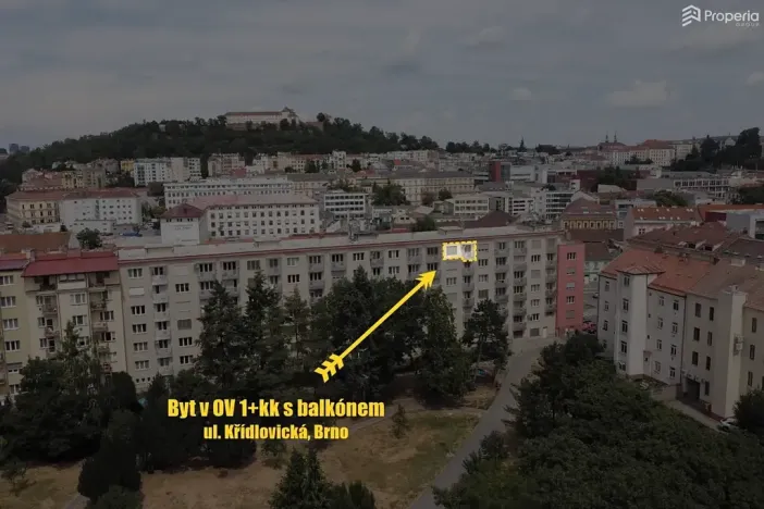 Prodej bytu 1+kk, Brno, Křídlovická, 35 m2