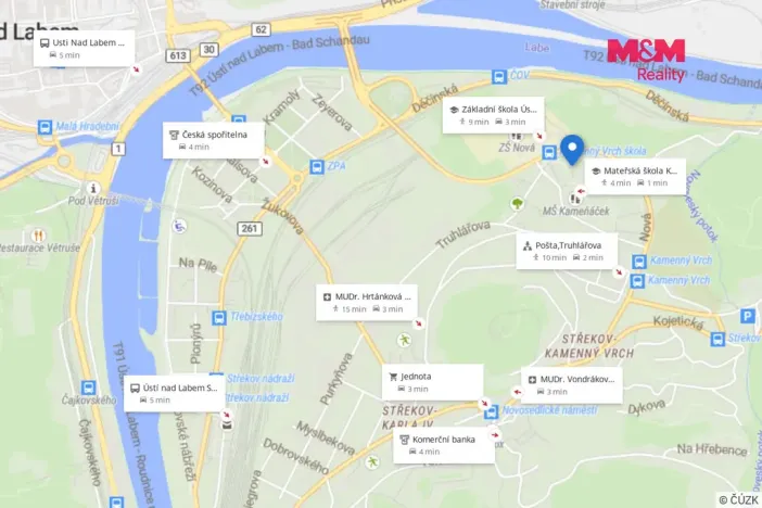 Pronájem bytu 2+1, Ústí nad Labem - Střekov, Nová, 64 m2