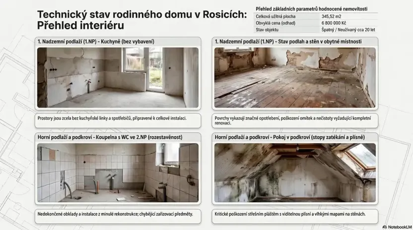 Dražba rodinného domu, Rosice, U Sýpky, 345 m2