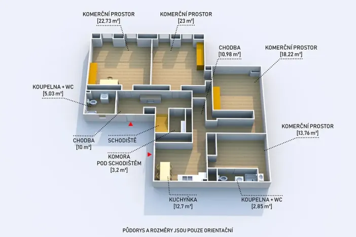 Pronájem obchodního prostoru, Plzeň, Dvorní, 127 m2
