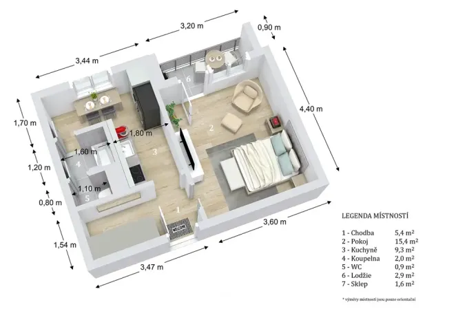 Prodej bytu 1+1, Boskovice, Husova, 34 m2