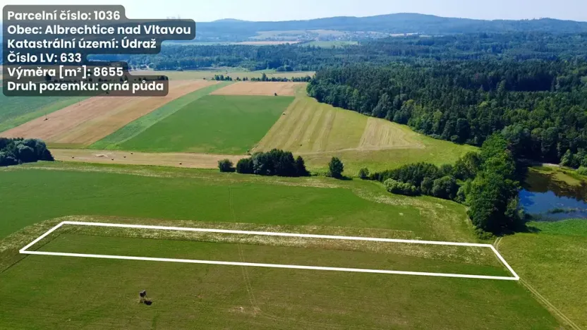 Prodej podílu pole, Albrechtice nad Vltavou, 21592 m2
