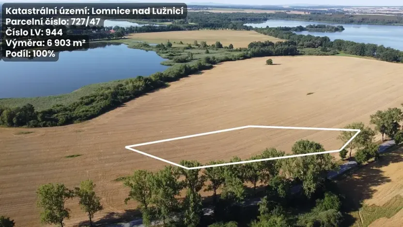 Prodej pole, Lomnice nad Lužnicí, 6903 m2