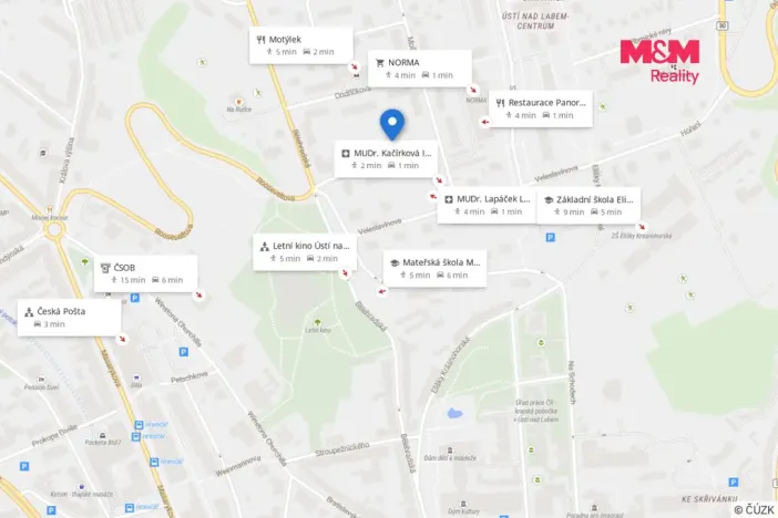 Pronájem bytu 1+kk, Ústí nad Labem - Ústí nad Labem-centrum, Hilarova, 21 m2