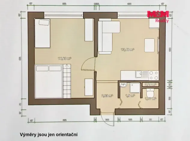 Prodej bytu 2+kk, Kovářská, Sídliště, 36 m2