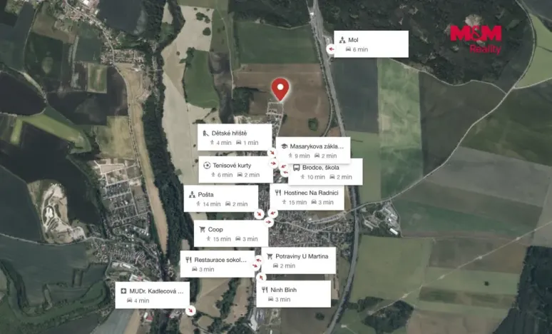 Prodej pozemku pro bydlení, Brodce, 800 m2