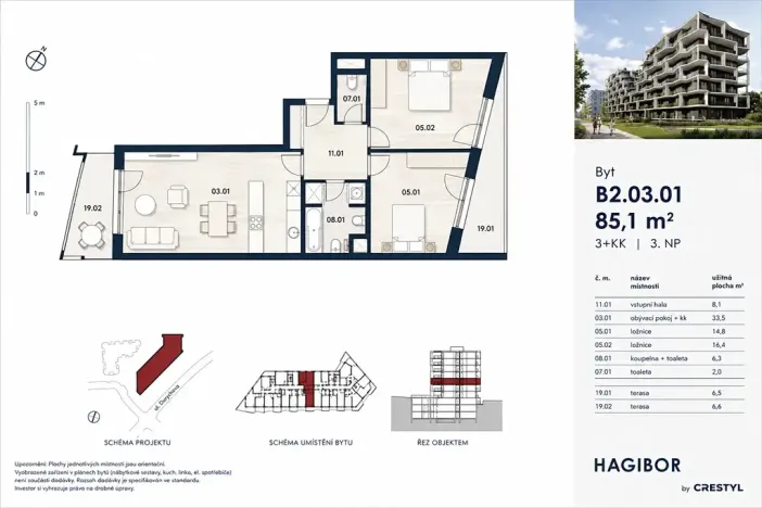 Prodej bytu 3+kk, Praha - Strašnice, Ramonova, 85 m2