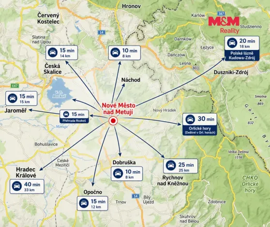 Prodej zahrady, Nové Město nad Metují - Krčín, 3050 m2