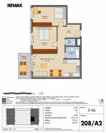 Prodej bytu 3+kk, Praha, 72 m2