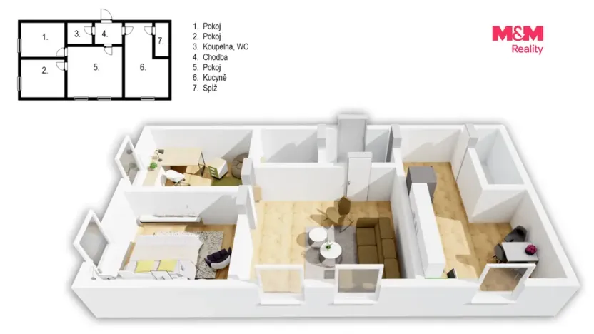 Pronájem bytu 3+1, Trutnov - Dolní Předměstí, Polská, 75 m2