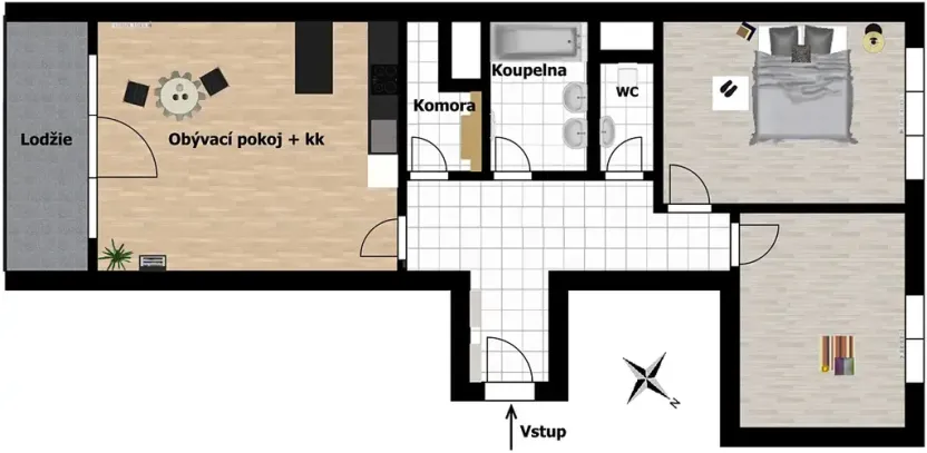 Pronájem bytu 3+kk, Praha - Karlín, U Mlýnského kanálu, 82 m2