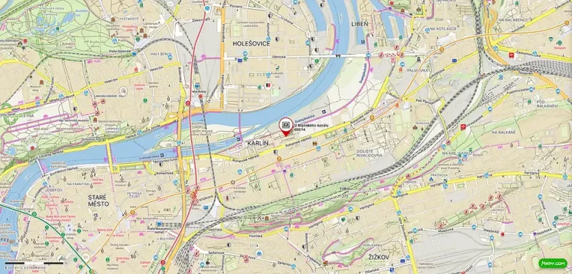 Pronájem bytu 3+kk, Praha - Karlín, U Mlýnského kanálu, 82 m2