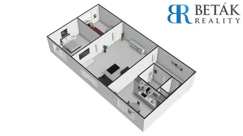 Prodej bytu 3+1, Přerov - Přerov I-Město, Denisova, 60 m2