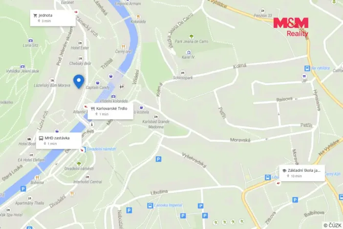 Pronájem bytu 2+1, Karlovy Vary, Tržiště, 51 m2