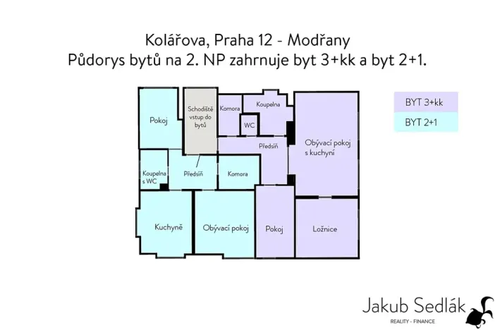 Prodej bytu 3+kk, Praha - Modřany, Kolářova, 70 m2