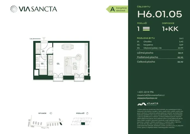 Prodej bytu 1+kk, Praha - Vinoř, Mladoboleslavská, 32 m2