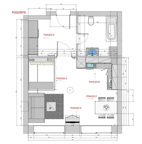 Pronájem bytu 1+kk, Brno, Kigginsova, 37 m2