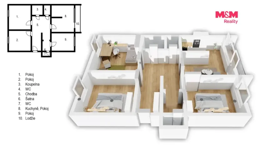 Prodej bytu 4+1, Kladno, Mládežnická, 86 m2