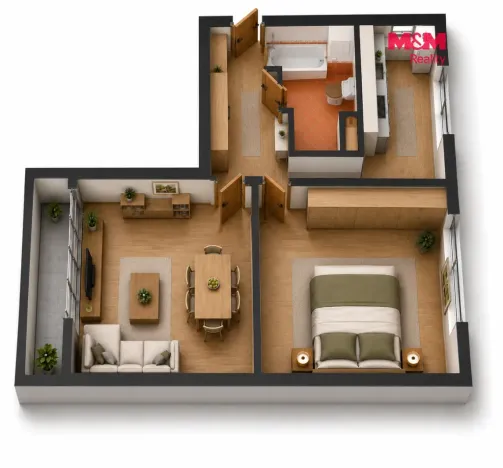 Prodej bytu 2+1, Vrchlabí, Dukelská, 55 m2