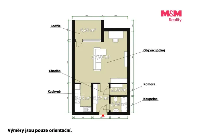 Pronájem bytu 1+kk, Plzeň - Severní Předměstí, Vrbovecká, 44 m2