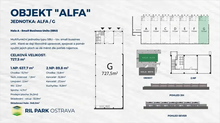 Pronájem skladu, Ostrava, Kotalova, 5031 m2