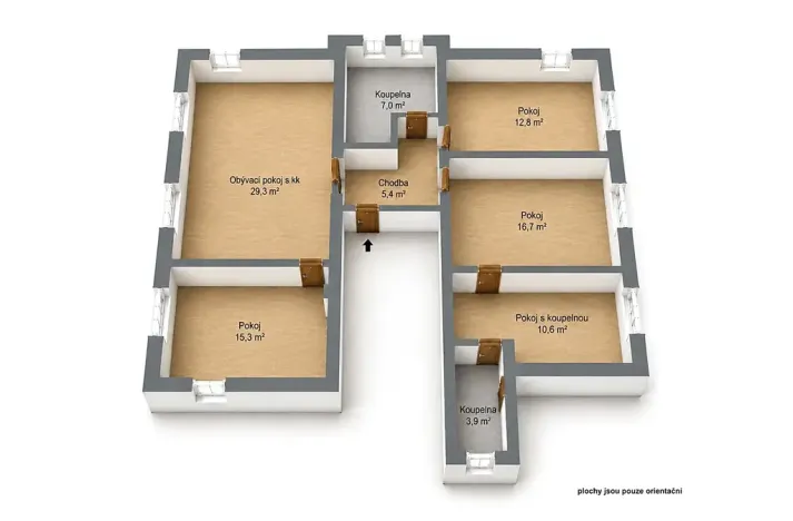 Prodej bytu 5+kk, Polevsko, 101 m2