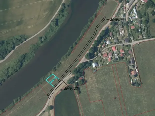 Dražba louky, Všenory, 672 m2