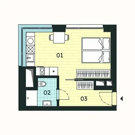 Prodej bytu 1+kk, Znojmo, 29 m2
