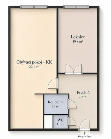 Prodej bytu 2+kk, Čáslav, R. Těsnohlídka, 43 m2