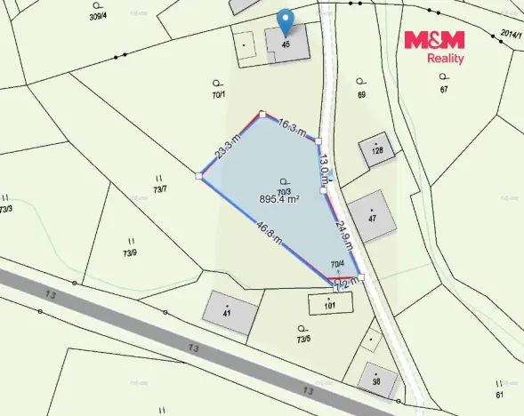 Prodej pozemku pro bydlení, Krásný Les - Damice, 897 m2