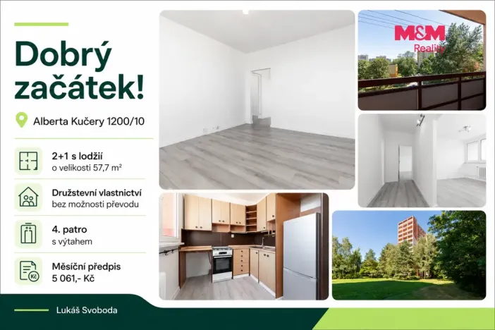 Prodej bytu 2+1, Ostrava - Hrabůvka, Alberta Kučery, 58 m2