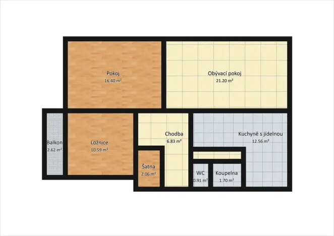 Pronájem bytu 3+1, Boskovice, Hybešova, 74 m2
