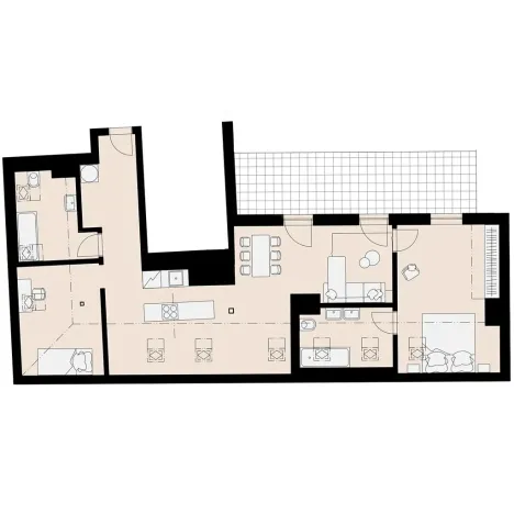 Pronájem bytu 3+kk, Praha - Žižkov, Jeronýmova, 104 m2