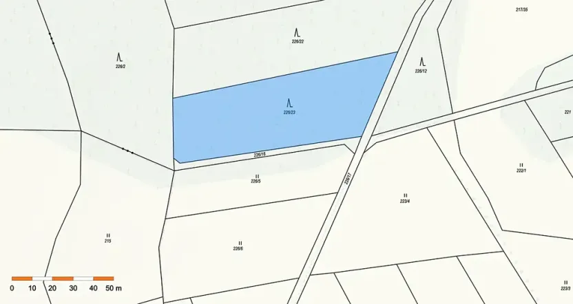 Prodej podílu lesa, Číhaň, 3555 m2