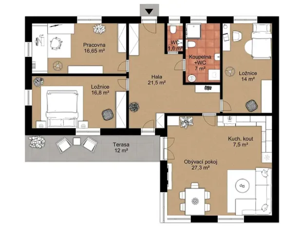 Pronájem rodinného domu, Velké Přílepy, Škroupova, 112 m2