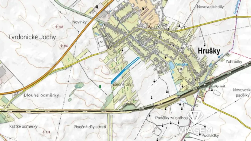 Prodej podílu sadu/vinice, Hrušky, 321 m2