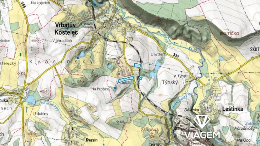 Prodej podílu pole, Vrbatův Kostelec, 807 m2
