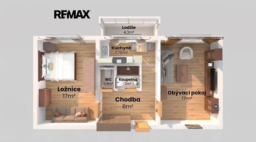 Prodej bytu 2+1, Karviná, Na Kopci, 57 m2