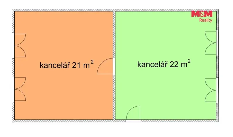 Pronájem kanceláře, Ostrava - Vítkovice, Kutuzovova, 43 m2