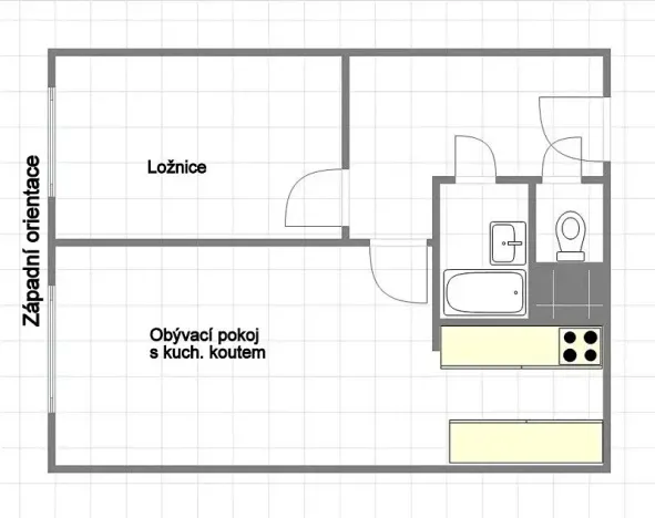 Prodej bytu 2+kk, Praha - Záběhlice, Dunická, 43 m2