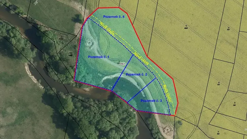 Prodej rybníku, Třebechovice pod Orebem, 1000 m2