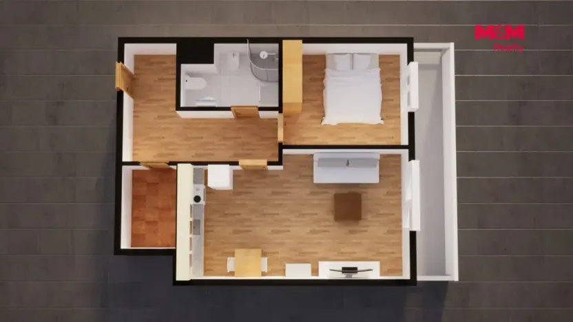 Prodej bytu 2+kk, Praha, Na břehu, 56 m2