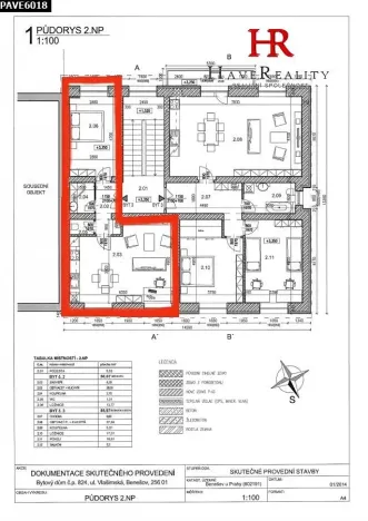 Pronájem bytu 2+kk, Benešov, Vlašimská, 50 m2