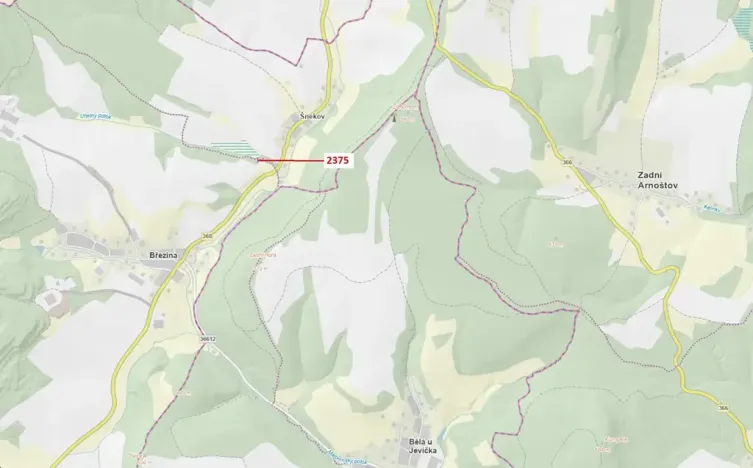 Dražba lesa, Březiny, 303 m2