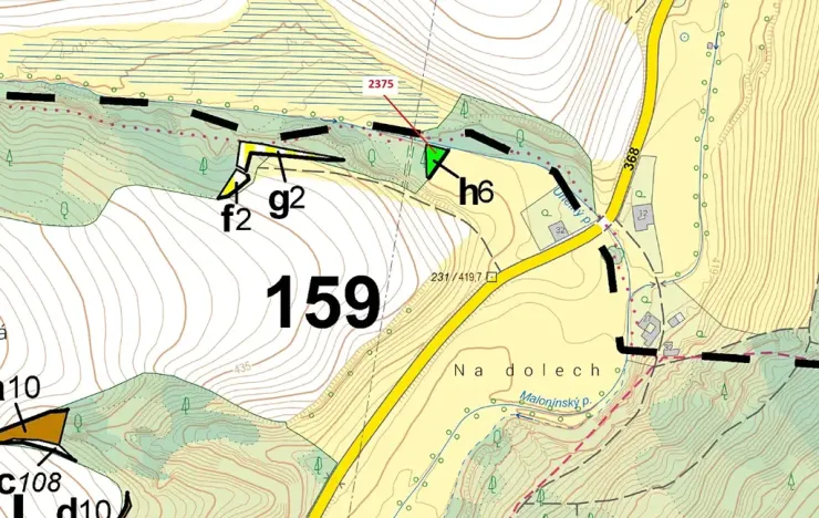 Dražba lesa, Březiny, 303 m2