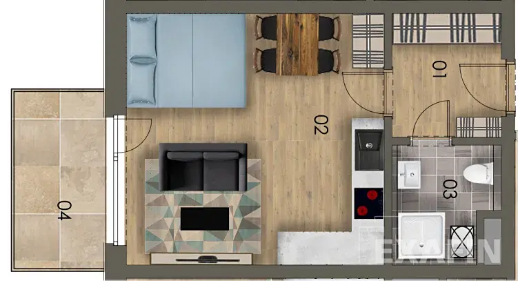 Pronájem bytu 1+kk, Praha - Horní Měcholupy, Hornoměcholupská, 38 m2