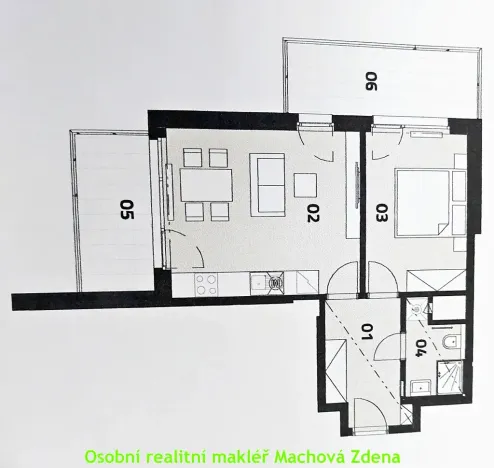 Pronájem bytu 2+kk, Praha - Modřany, Zlochova, 49 m2