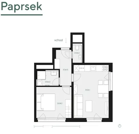 Pronájem bytu 2+kk, Praha - Stodůlky, Hábova, 53 m2